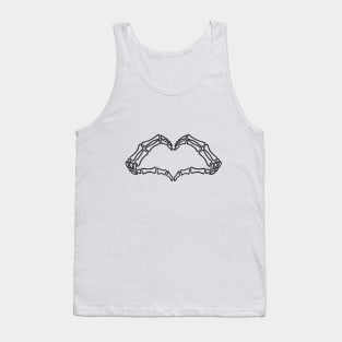 Heart skeleton hand sign Tank Top